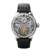 Часы ручной работы «Steel Skeleton & Tourbillon»