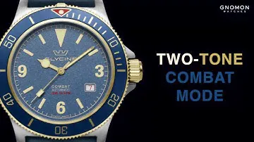 Glycine Combat SUB 42 2-Tone Vintage Blue - Rubber Ref. GL0264