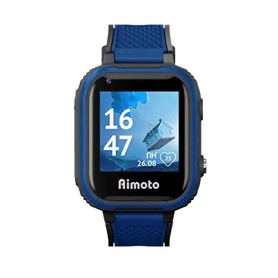 Aimoto Indigo Умные часы 4G с видеозвонком и мощной батареей (черный) 9500102-4